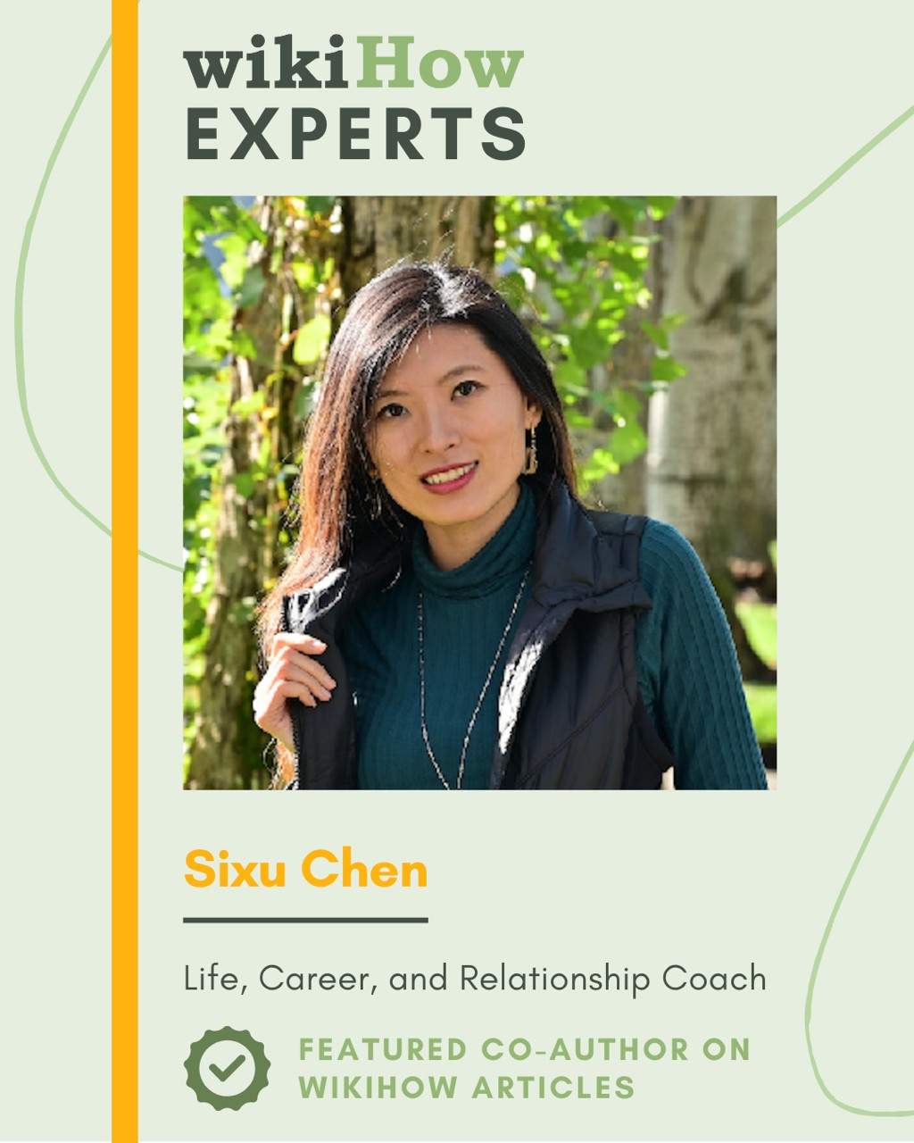 wikiHow Experts Sixu Chen Life Career Relationship Coach Featured Co-Author on WikiHow Articles
